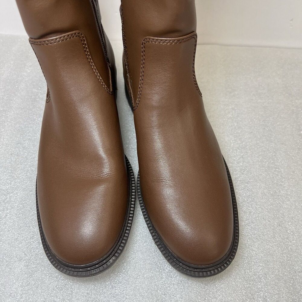 Coach Faith Leather Boots Womens Sz 6 Tall Riding Brown Walnut NEW Knee High - Picture 4 of 12